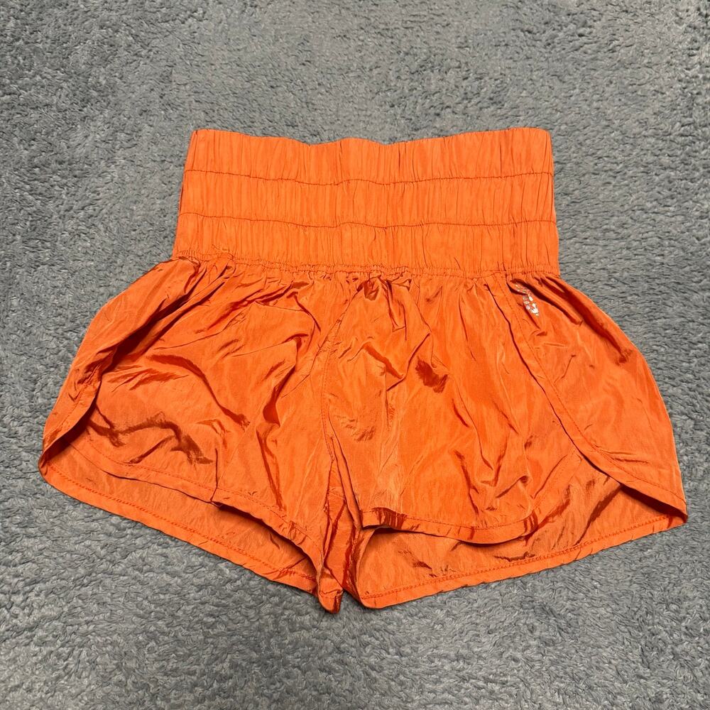 Free People Movement Shorts Womens XS Orange The Way Home High Rise Gym Running